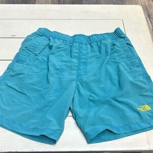 The North Face Teal Men's Class V Pull-on athletic Logo Lined Board Shorts